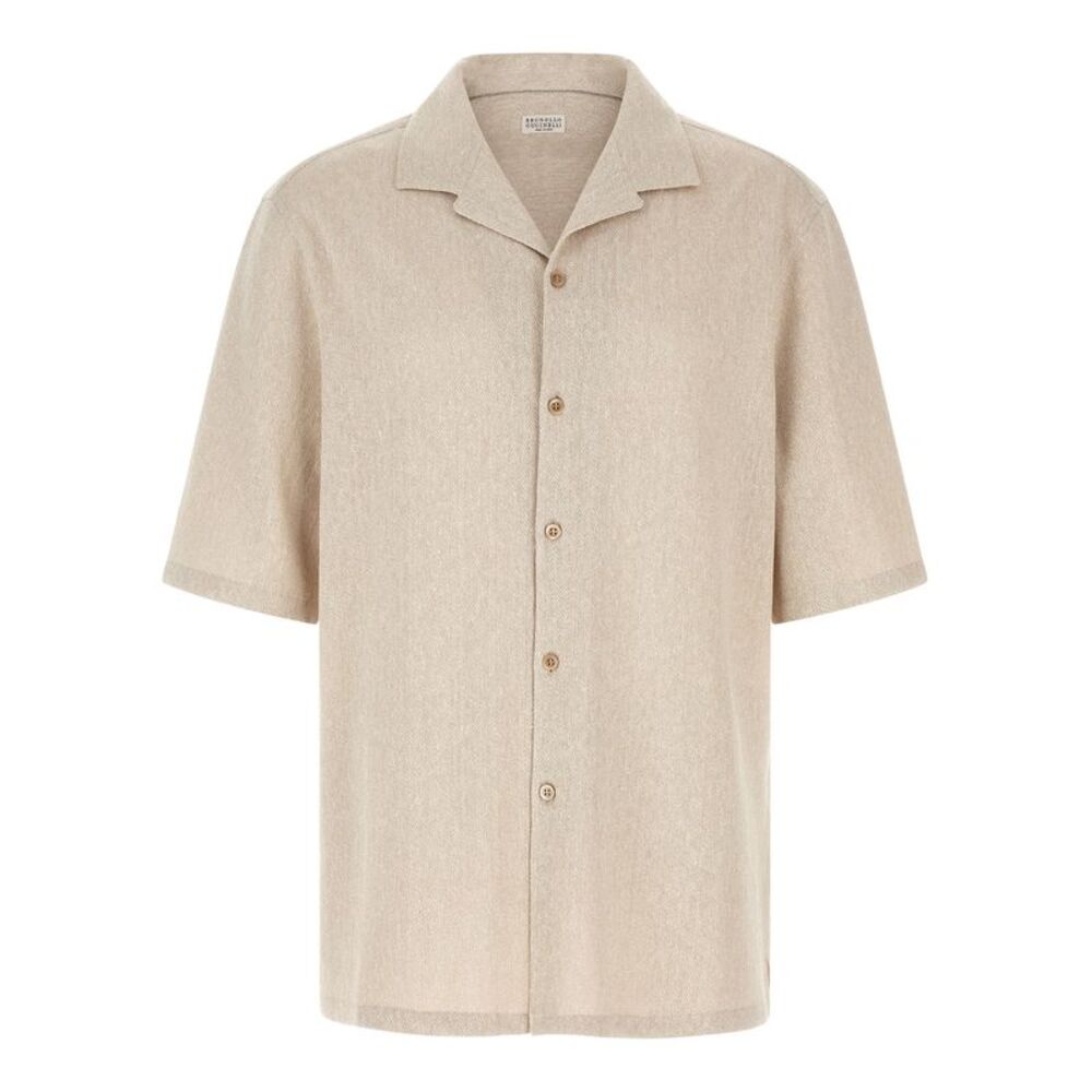 Brunello Cucinelli Men Camp Collar Shirt